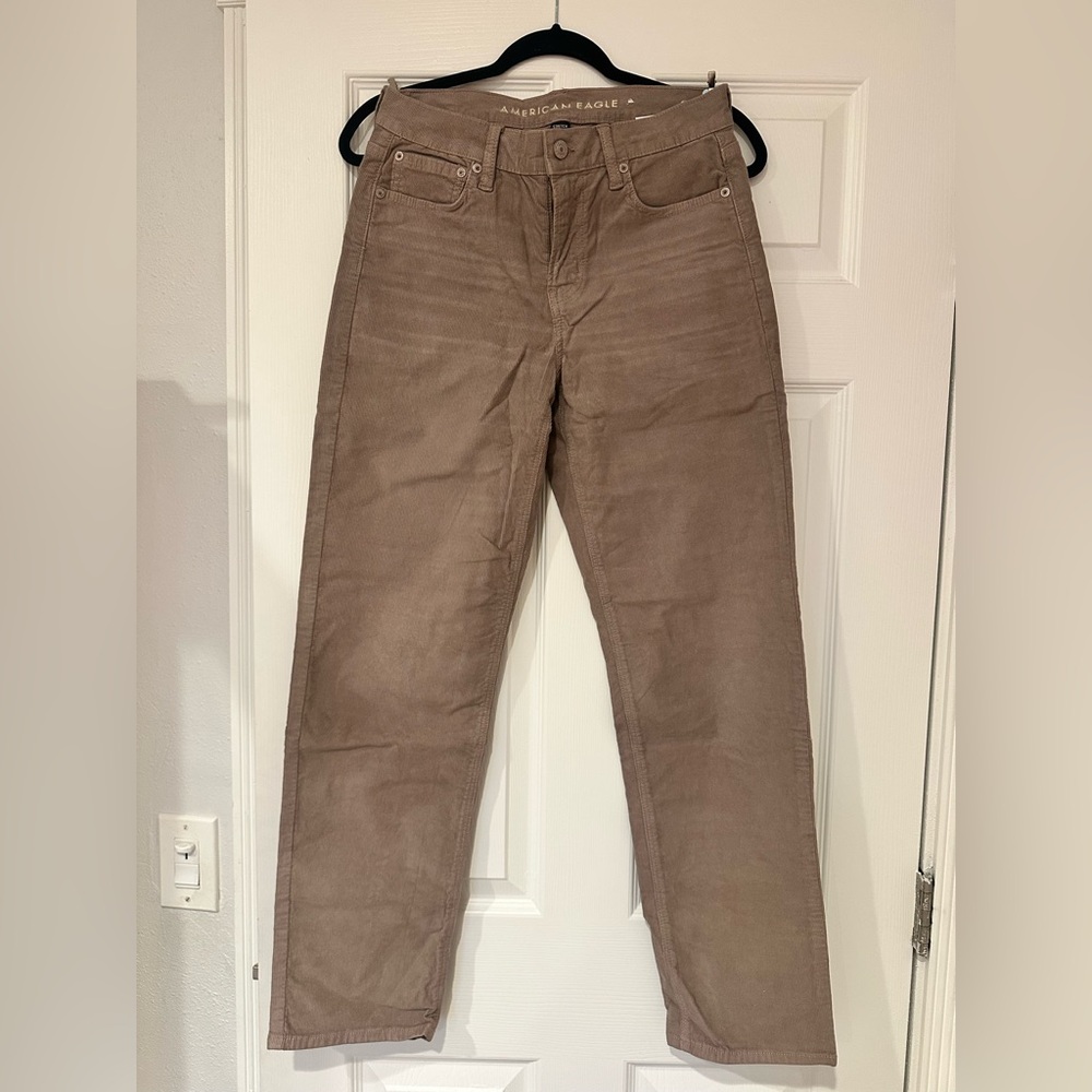 American Eagle Light Brown Straight Leg Jeans